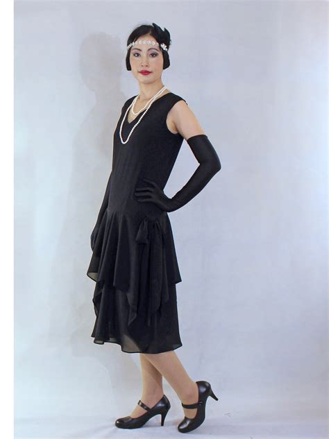 chanel 1920s black dress|1920 and roaring twenties outfits.